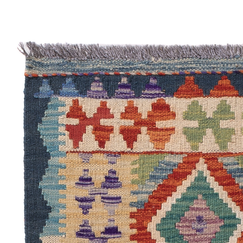 Läufer Kelim - Splash - 200 x 71 cm - mehrfarbig
