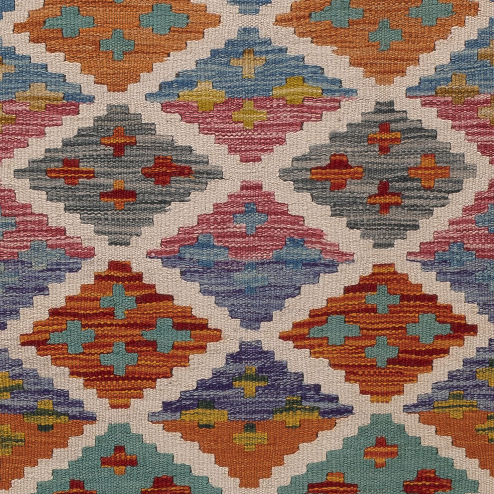 Läufer Kelim - Splash - 202 x 67 cm - mehrfarbig