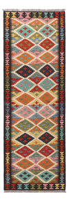 Kilim Maimana Tapis 63x197cm - Tapis en laine - multicolore - Tapis de couloir / Multicolore / 63 x 197 cm Tapis de couloir
