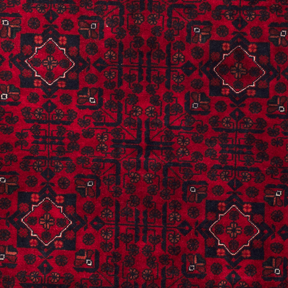 Afghan Teppich - Kunduz - 238 x 168 cm - dunkelrot
