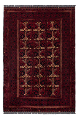 Afghan Teppich - Kunduz - 238 x 163 cm - dunkelrot
