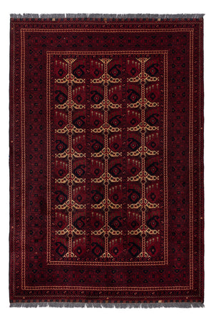 Afghan Teppich - Kunduz - 238 x 163 cm - dunkelrot