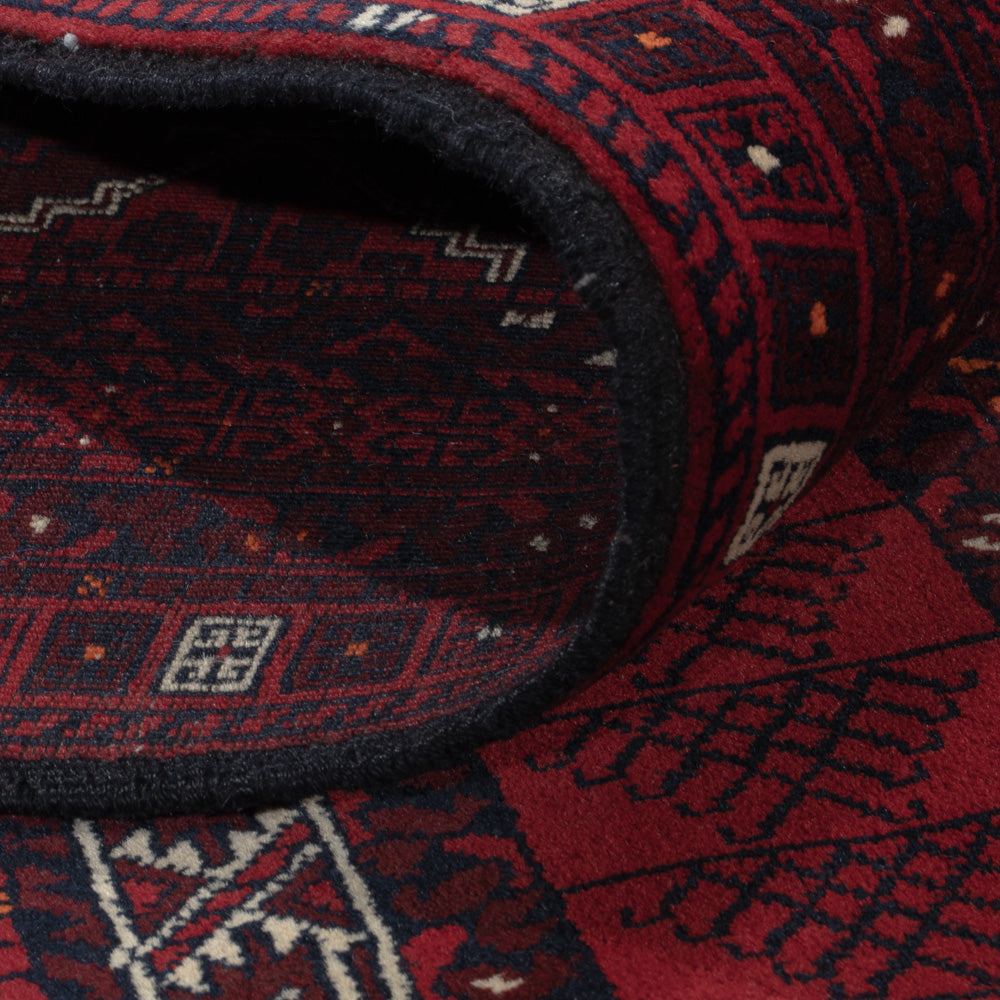 Afghan Teppich - 246 x 159 cm - dunkelrot