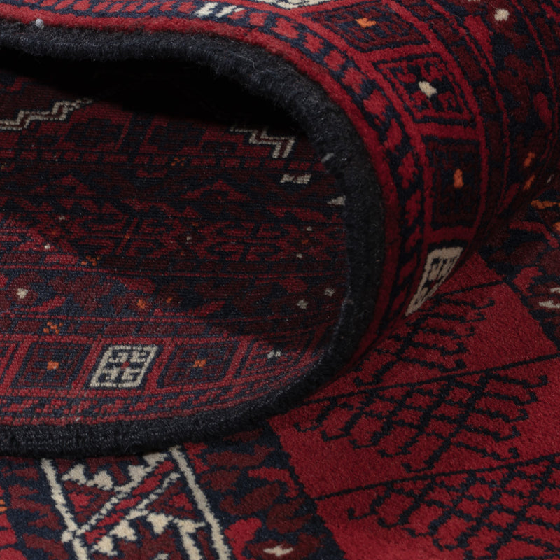 Afghan Teppich - 246 x 159 cm - dunkelrot