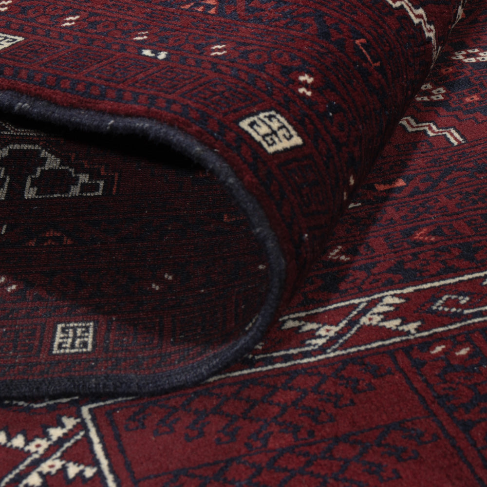 Afghan Teppich - 247 x 154 cm - dunkelrot