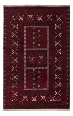 Afghan Teppich - 246 x 157 cm - dunkelrot