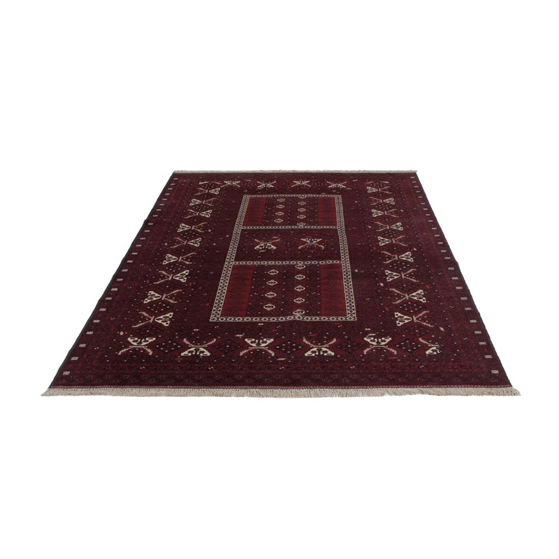 Afghan Teppich - 246 x 157 cm - dunkelrot