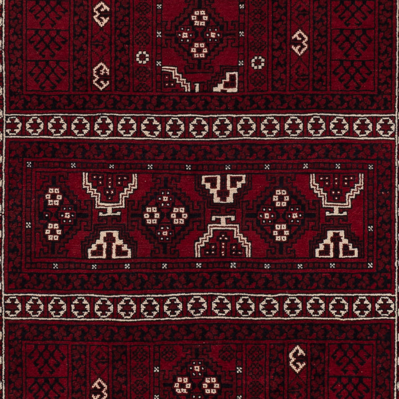 Afghan Teppich - 247 x 157 cm - dunkelrot