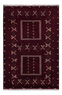 Afghan Teppich - 249 x 161 cm - dunkelrot