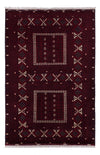Afghan Teppich 161x249cm - Orientteppich - Rechteckig / Dunkelrot / 161 x 249 cm Rechteckig