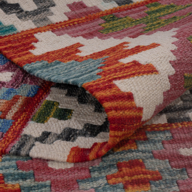 Kelim Teppich - Splash - 202 x 151 cm - mehrfarbig