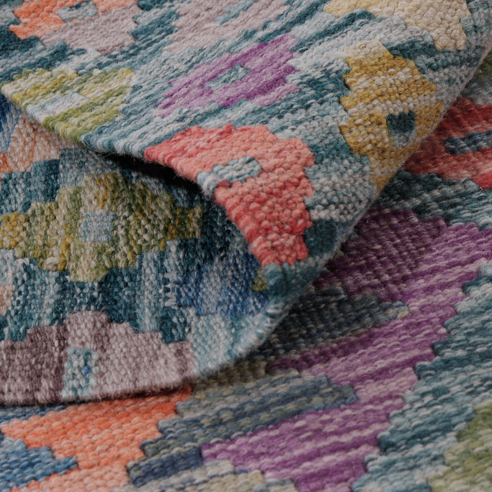 Tapis Kelim - Splash - 128 x 84 cm - multicolore