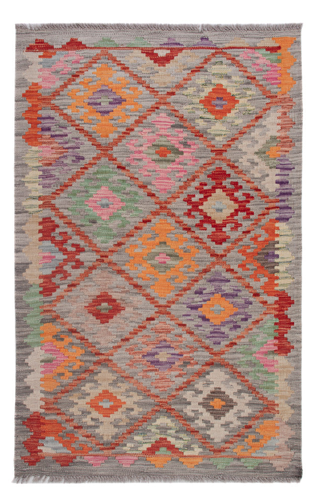 Tapis Kelim - Splash - 130 x 83 cm - multicolore