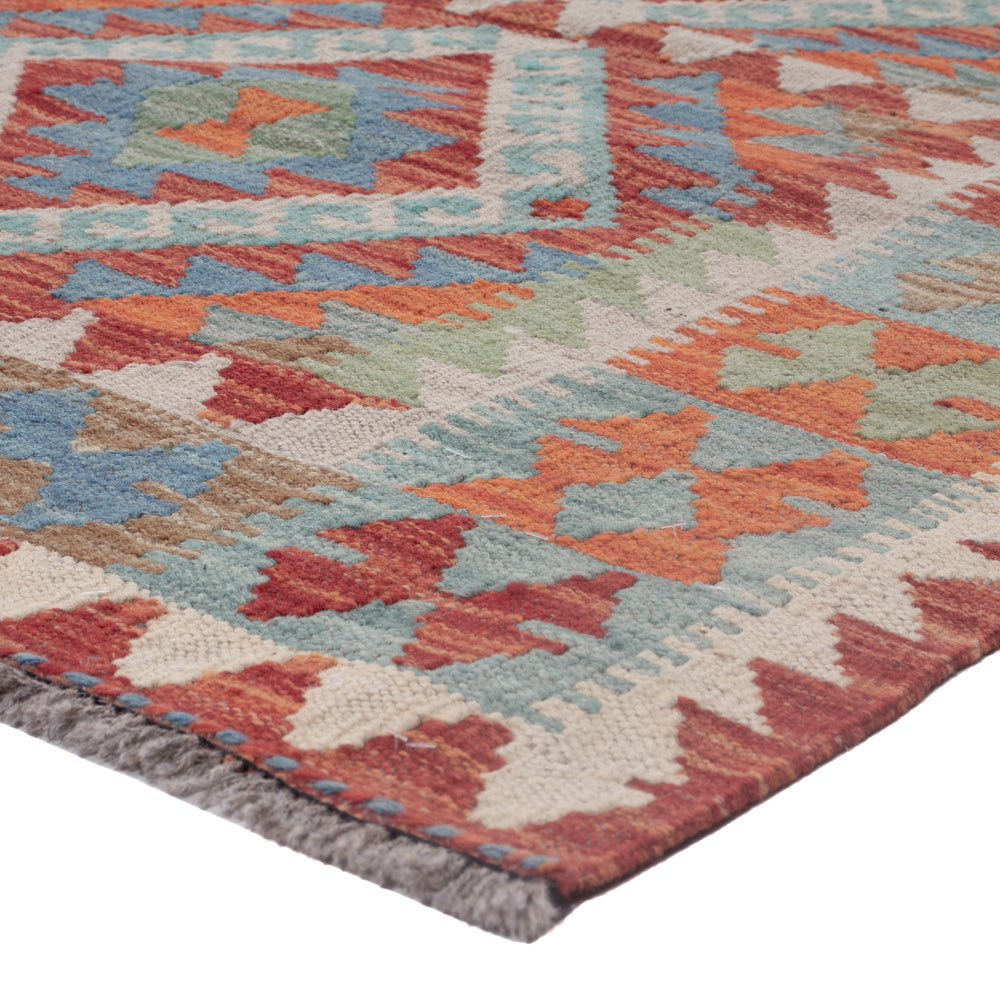 Kelim Teppich - Splash - 113 x 89 cm - mehrfarbig