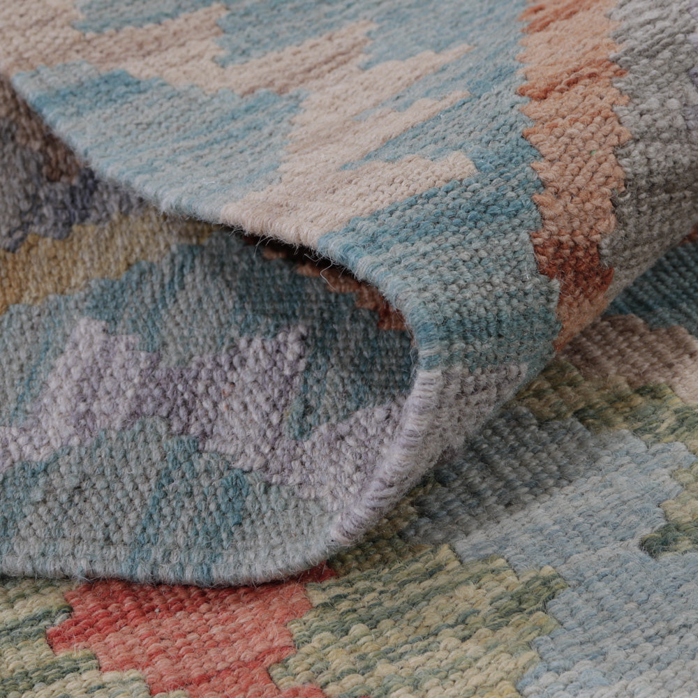 Tapis Kelim - Splash - 126 x 80 cm - multicolore