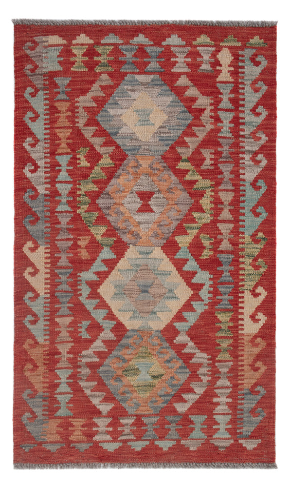 Tapis Kelim - Splash - 128 x 74 cm - multicolore