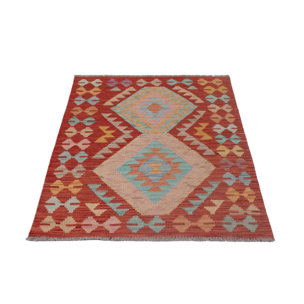 Tapis Kelim - Splash - 129 x 78 cm - multicolore