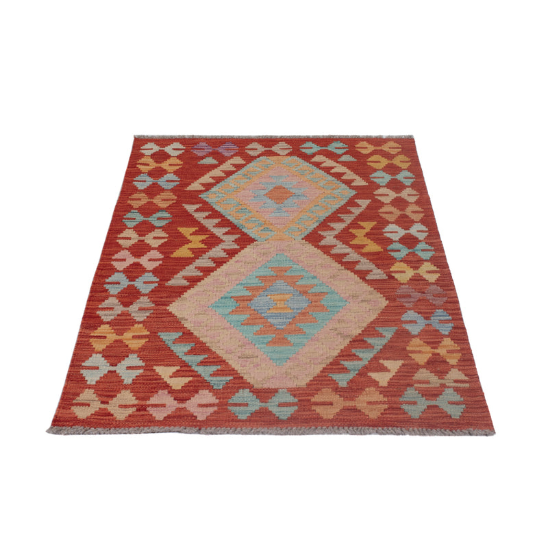 Tapis Kelim - Splash - 129 x 78 cm - multicolore
