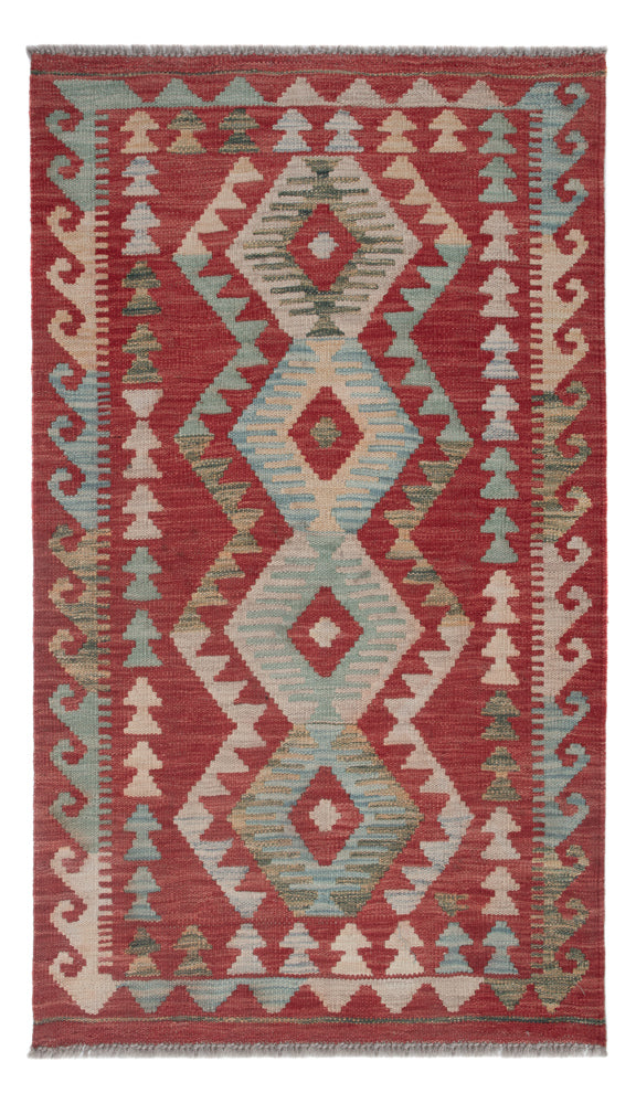 Tapis Kelim - Splash - 131 x 77 cm - multicolore