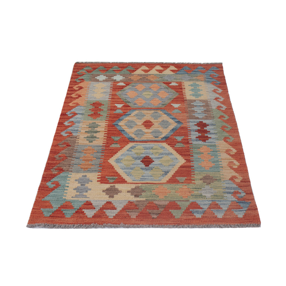 Tapis Kelim - Splash - 131 x 80 cm - multicolore