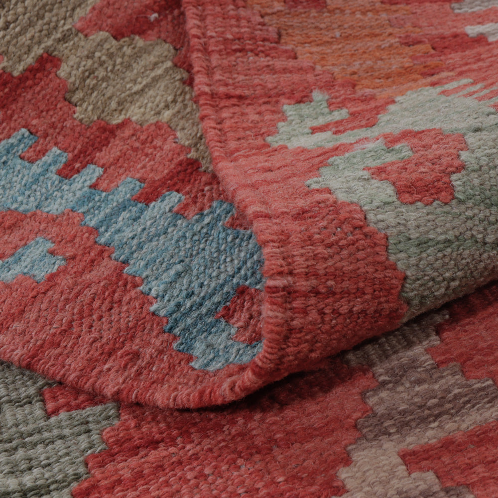 Tapis Kelim - Splash - 147 x 77 cm - multicolore