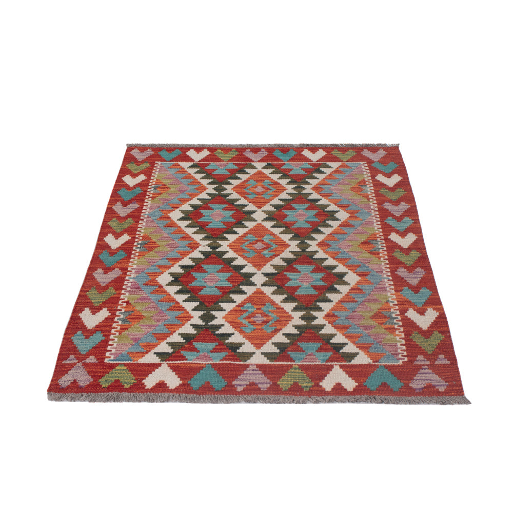 Kelim Teppich - Splash - 123 x 89 cm - mehrfarbig