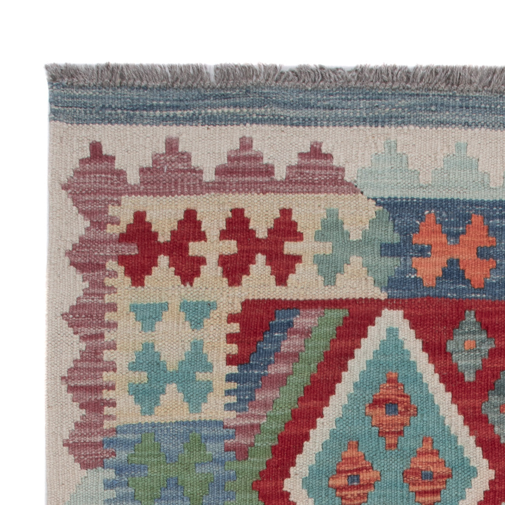 Kelim Teppich - Splash - 131 x 85 cm - mehrfarbig