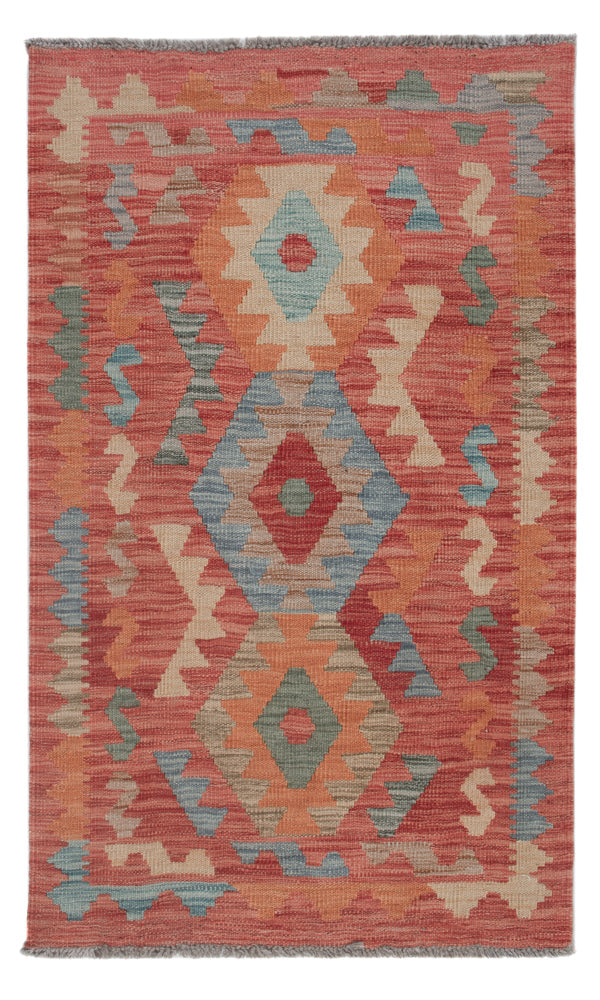 Tapis Kelim - Splash - 125 x 74 cm - multicolore