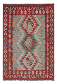Tapis Kelim - Splash - 128 x 89 cm - multicolore