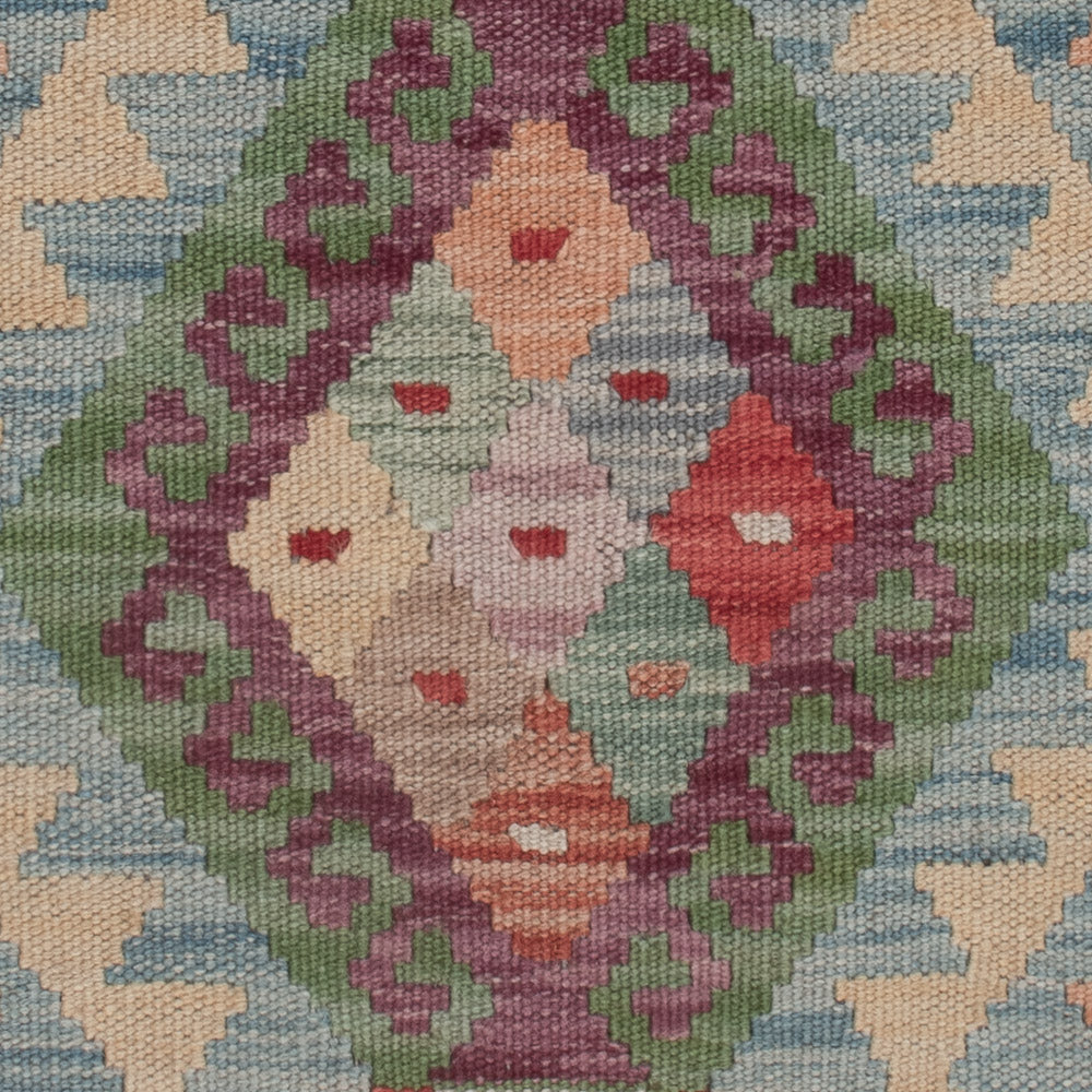 Tapis Kelim - Splash - 128 x 89 cm - multicolore