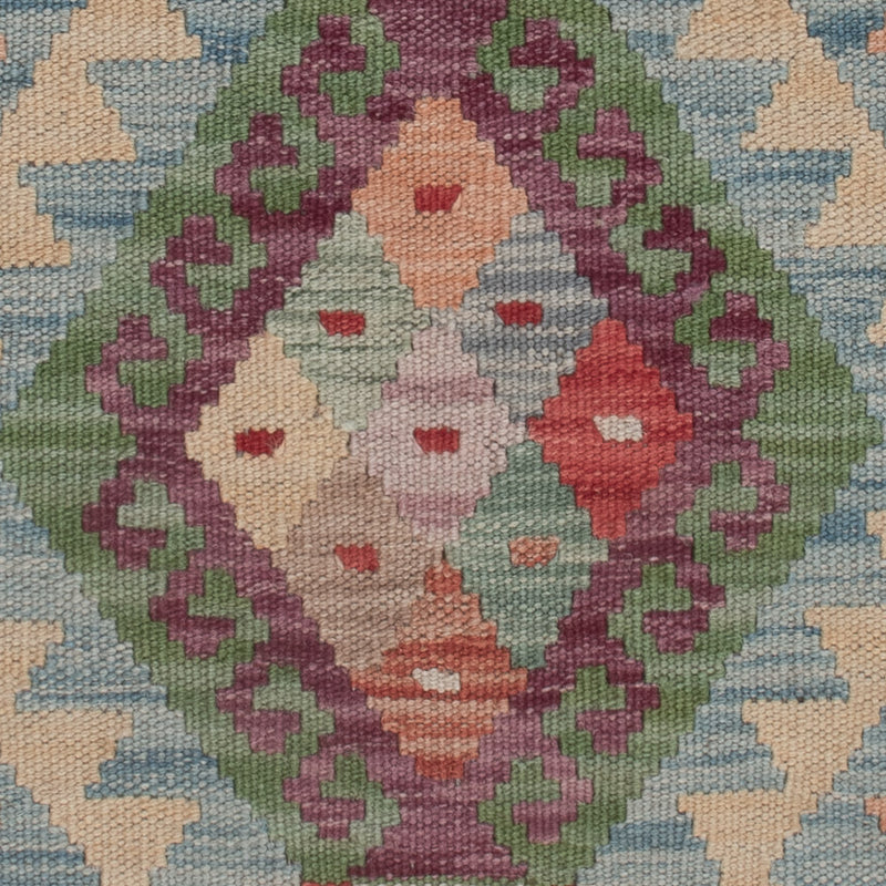 Tapis Kelim - Splash - 128 x 89 cm - multicolore