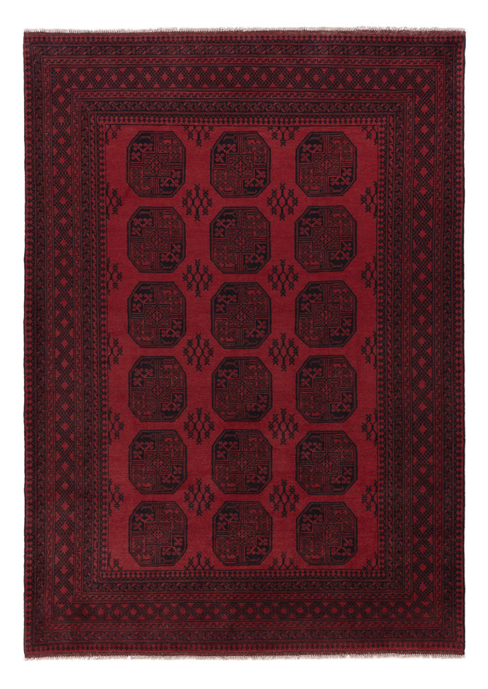 Afghan Teppich - Filpa - 290 x 206 cm - dunkelrot