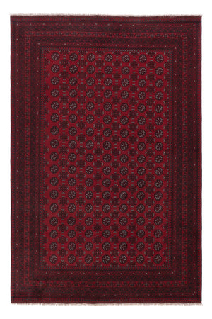 Afghan Teppich - Filpa - 292 x 200 cm - dunkelrot
