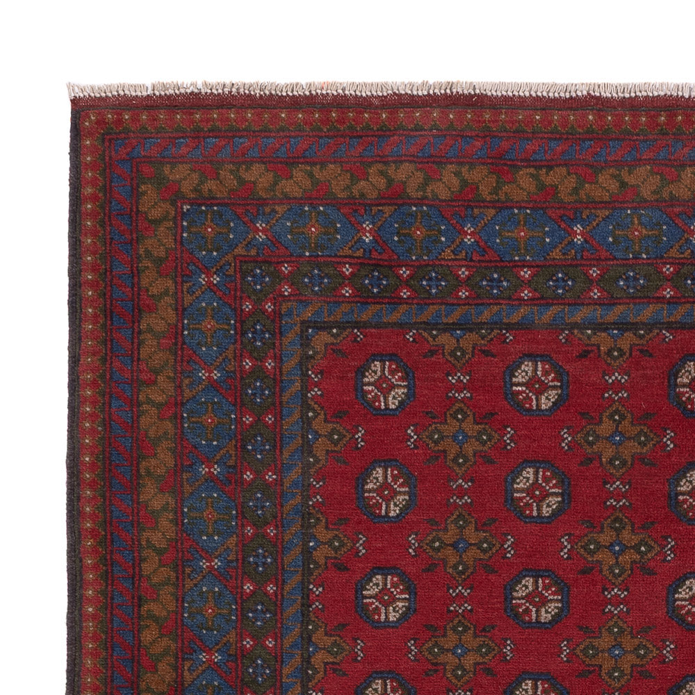 Afghan Teppich - Filpa - 196 x 152 cm - dunkelrot