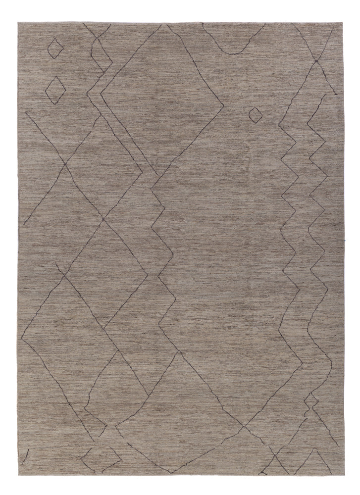 Tapis berbère - 347 x 256 cm - gris