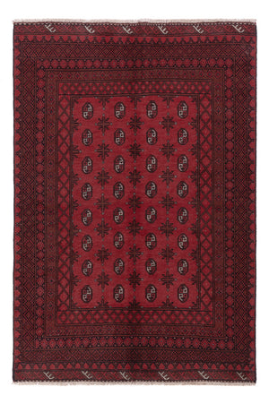 Afghan Teppich - Filpa - 242 x 164 cm - dunkelrot