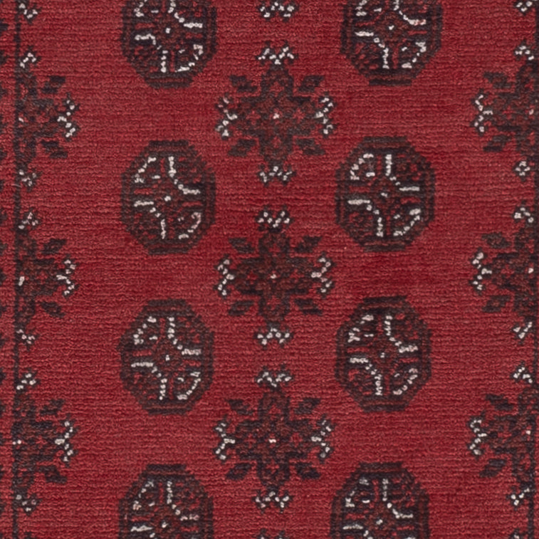 Läufer Afghan - Filpa - 194 x 99 cm - dunkelrot
