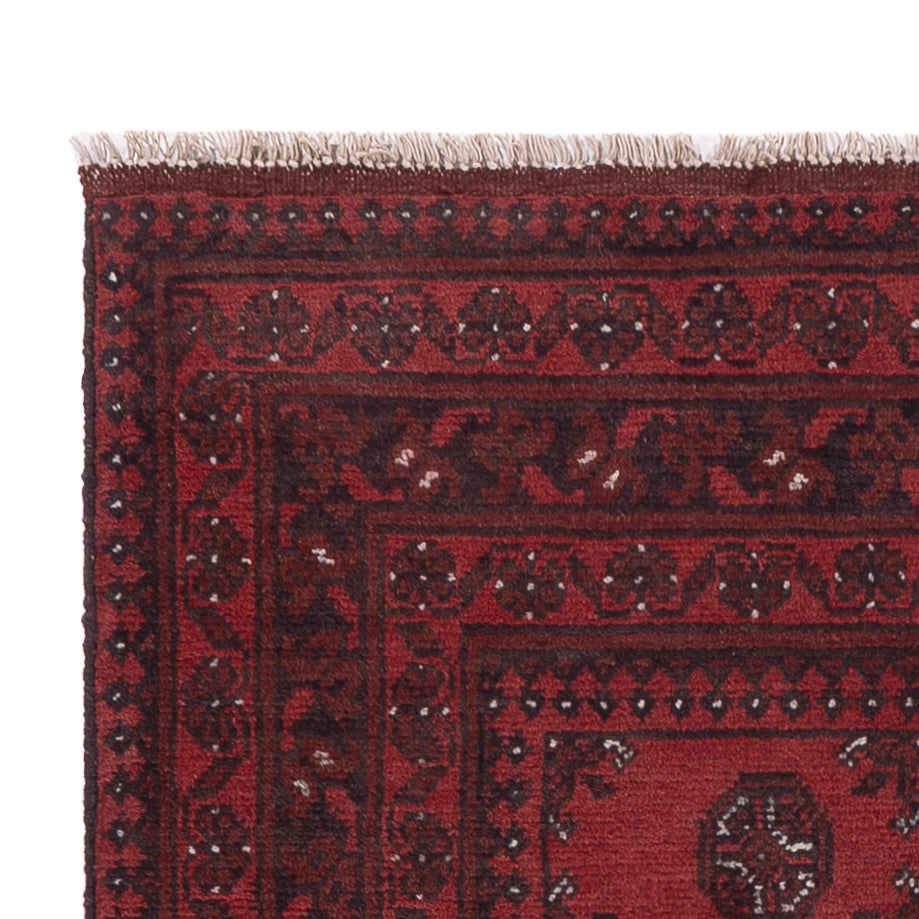 Läufer Afghan - Filpa - 194 x 99 cm - dunkelrot