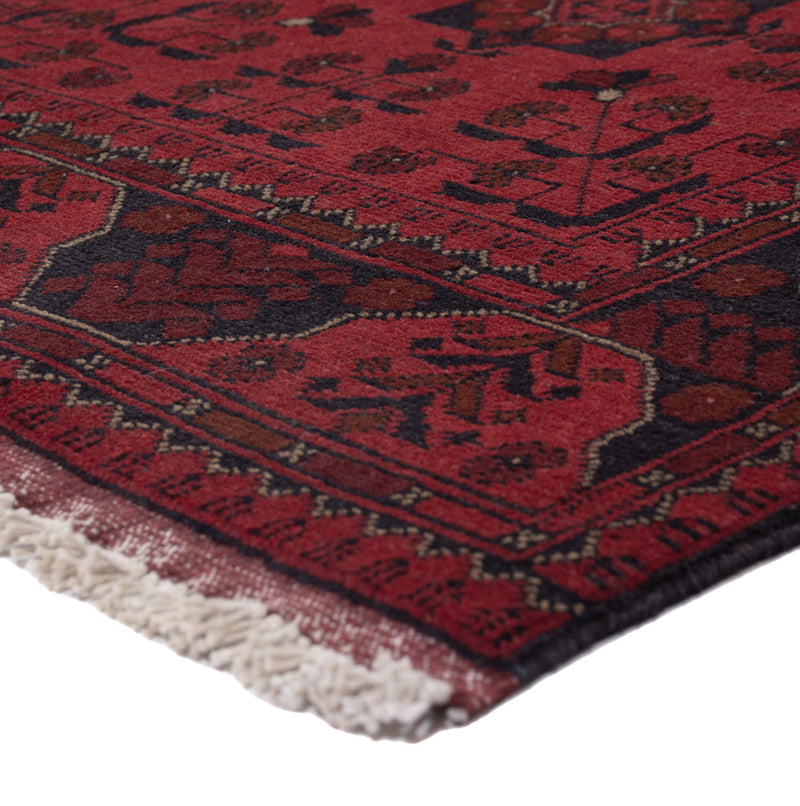 Läufer Afghan - Kunduz - 295 x 79 cm - dunkelrot