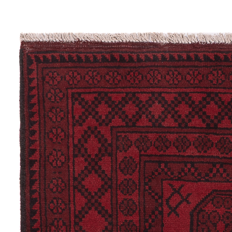Läufer Afghan - Filpa - 189 x 102 cm - dunkelrot