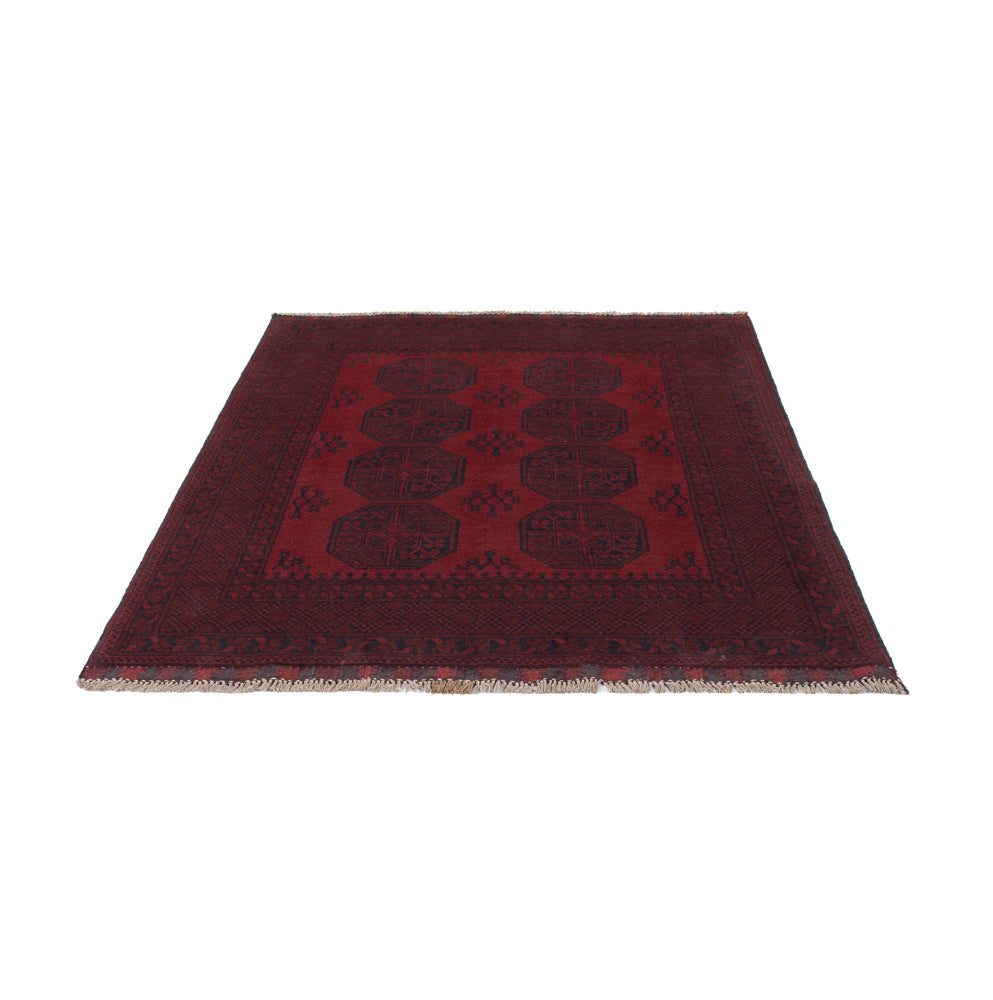 Afghan Teppich - Filpa - 193 x 150 cm - dunkelrot
