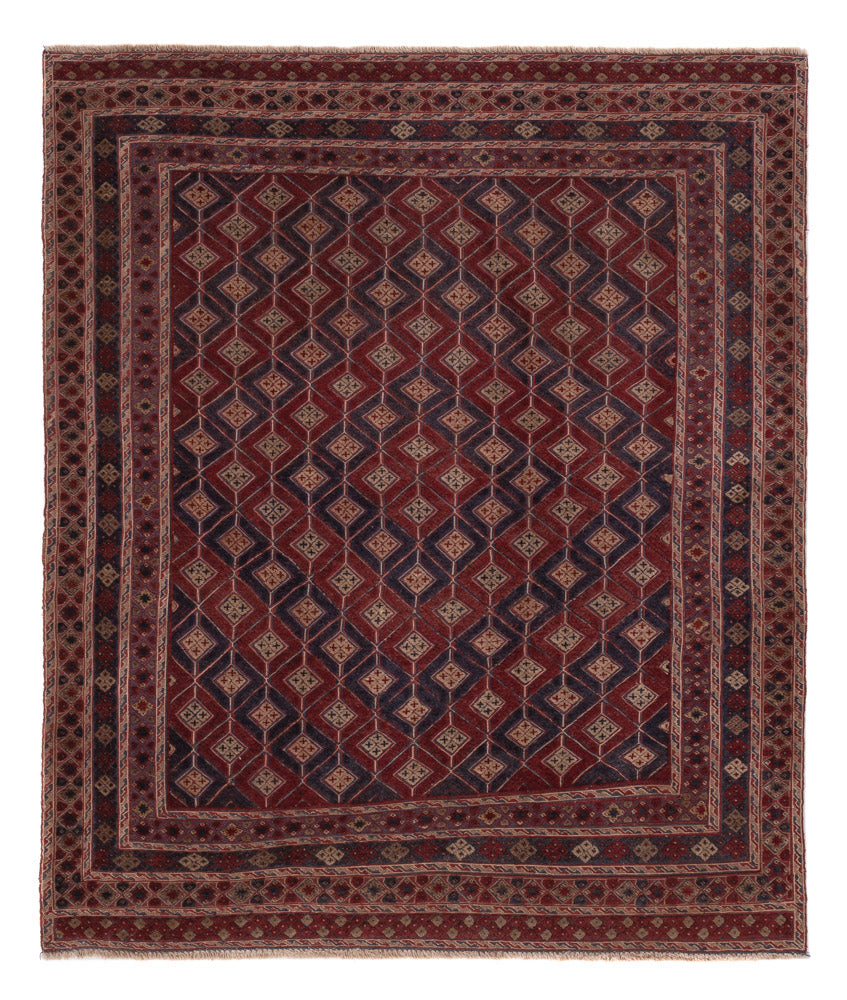Läufer Kelim - Oriental - 186 x 158 cm - dunkelbeige