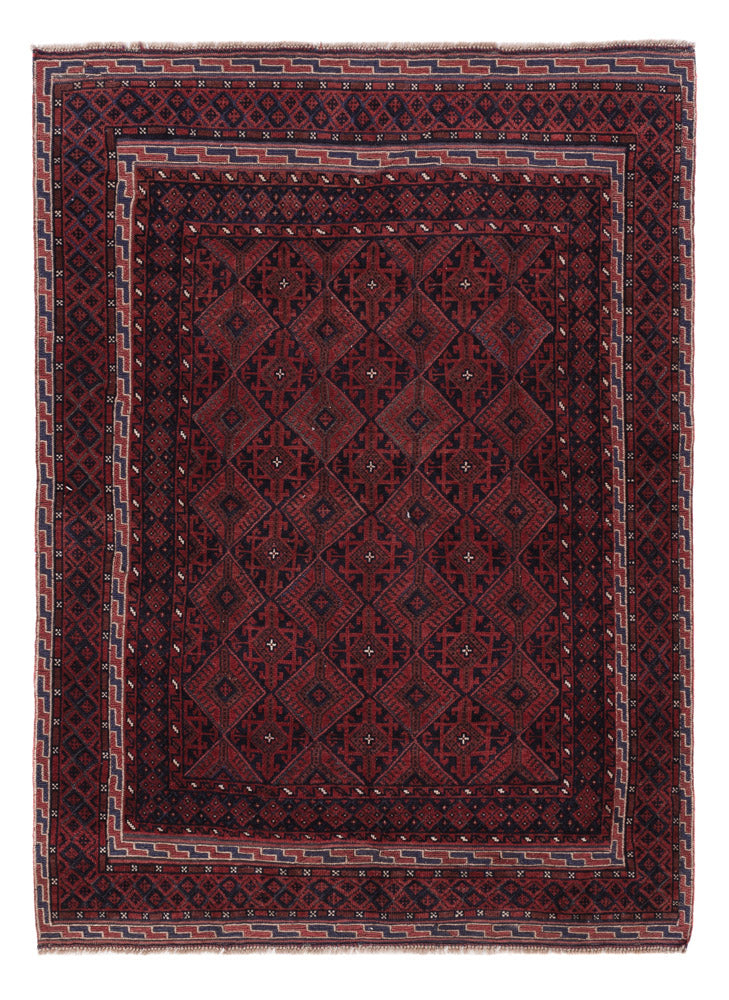 Kelim Teppich - Oriental - 184 x 137 cm - dunkelrot
