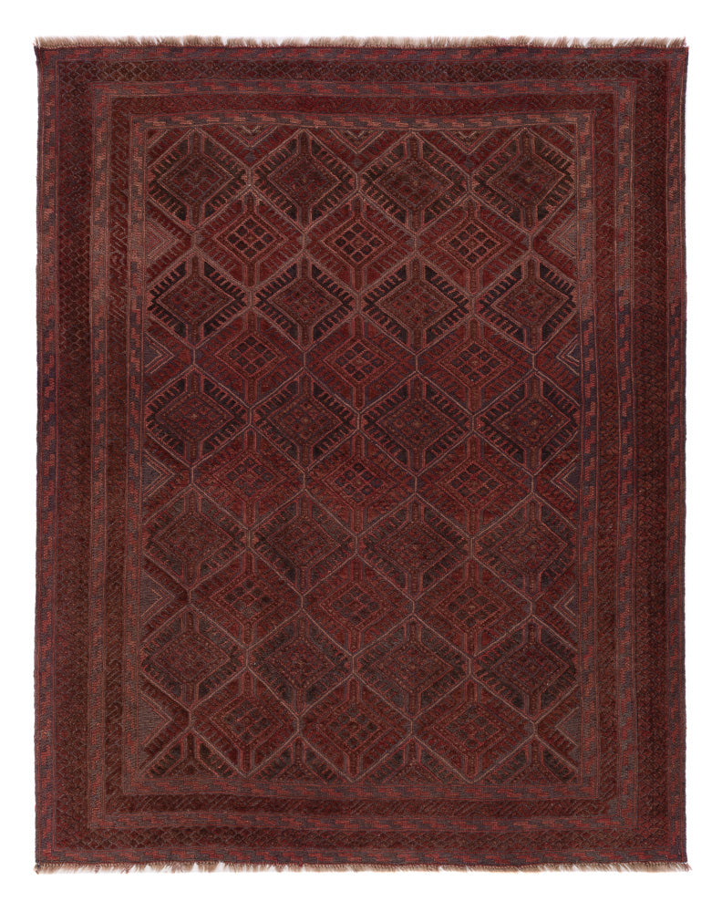 Kelim Teppich - Oriental - 187 x 150 cm - dunkelrot