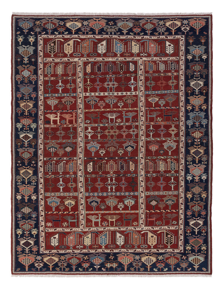 Kelim Teppich - Oriental - Soumak - 242 x 188 cm - rost