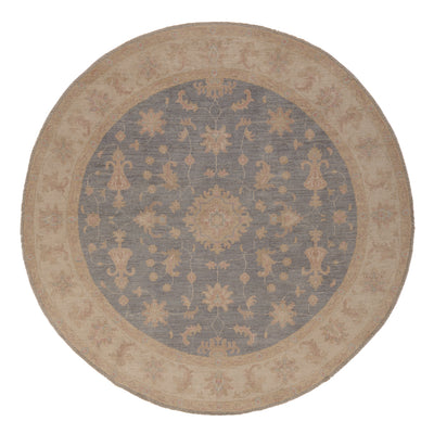 Ziegler Teppich rund  - 198 x 198 cm - blau