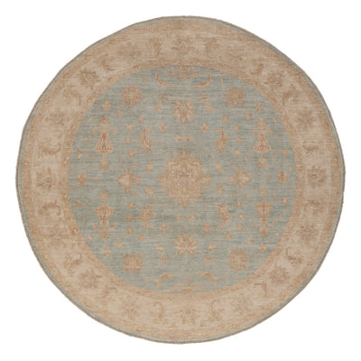 Ziegler Teppich rund  - 202 x 200 cm - hellblau