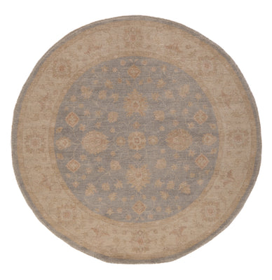 Ziegler Teppich rund  - 200 x 195 cm - blau