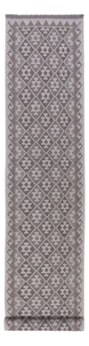 Kilim Maimana Tapis 81x393cm - Tapis en laine - gris foncé - Tapis de couloir / Gris foncé / 81 x 393 cm Tapis de couloir
