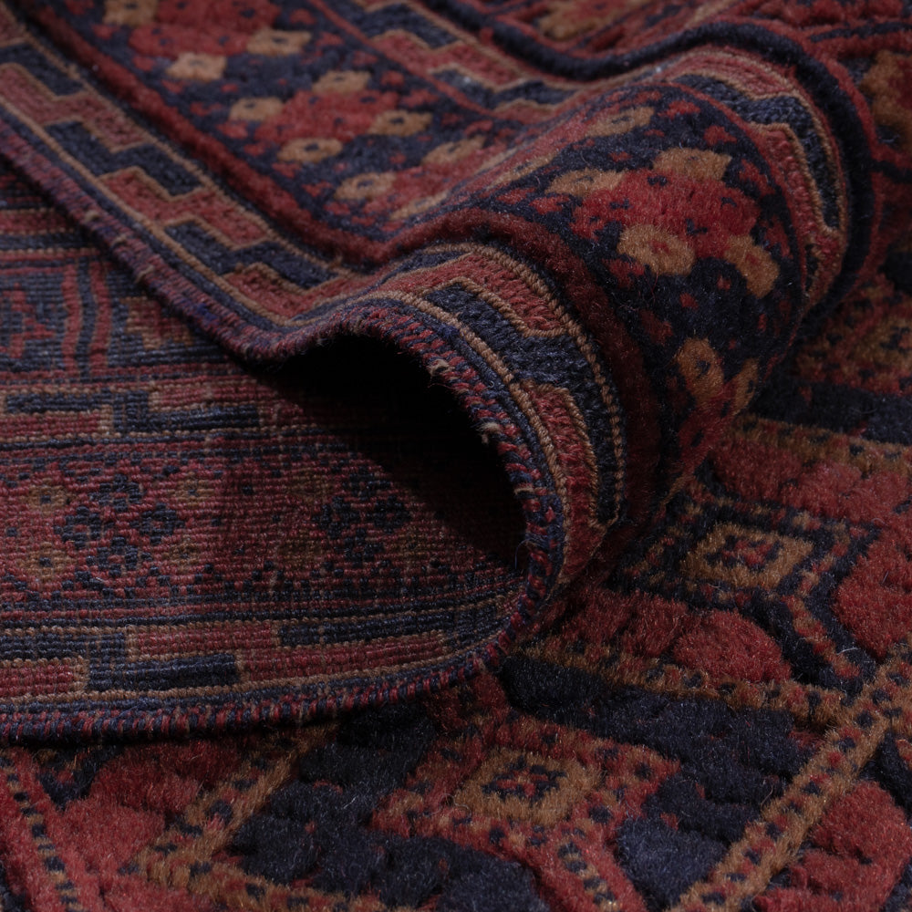 Kelim Teppich - Oriental - 196 x 156 cm - dunkelrot